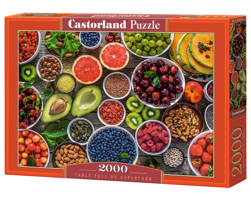 Table Full of Superfood – Puzzel – 2000 stukjes – Satijnen afwerking – Perfecte pasvorm – Europese kwaliteit from Castorland, Castor Drukarnia i Wydawnicto Marek Bryla edition – box 2 of 2