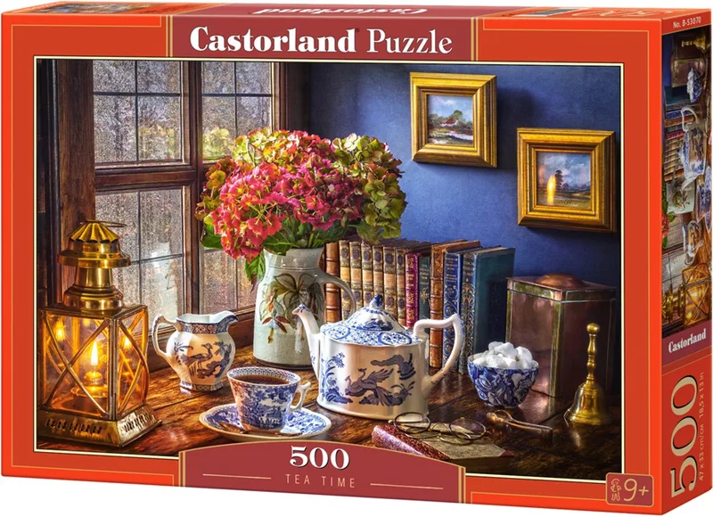 Tea Time – Puzzel – 500 stukjes – Satijnen afwerking – Perfecte pasvorm – Europese kwaliteit fra Castorland, Tea Time Table-udgave – æske 1 af 2