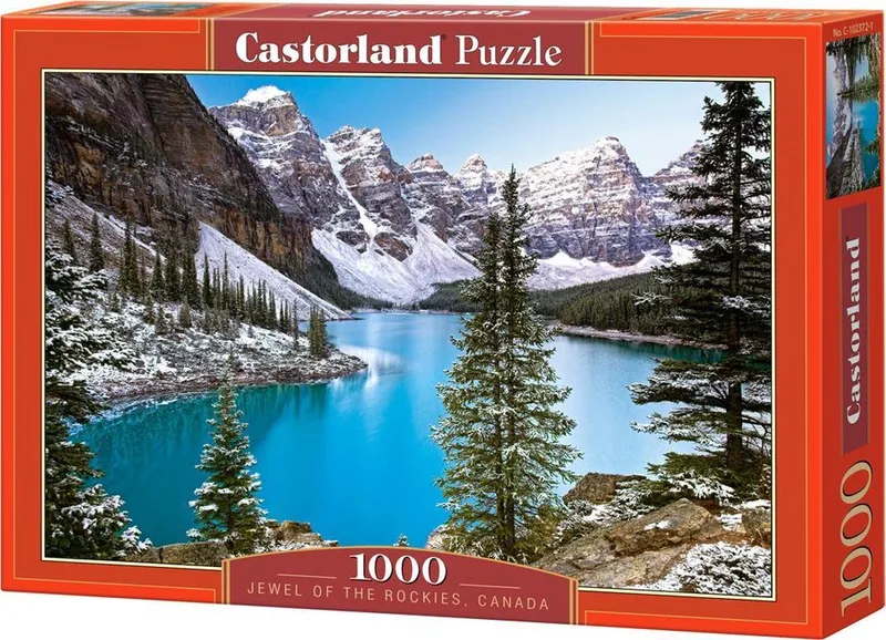 The Jewel of the Rockies, Canada – Puzzel – 1.000 stukjes – Satijnen afwerking – Perfecte pasvorm – Europese kwaliteit fra Castorland, The Jewel of the Rockies, Canada-udgave – æske 1 af 2