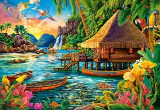 Tropical Island Puzzel 1000 Stukjes de Castorland, édition Multicolore – boîte 1 sur 2