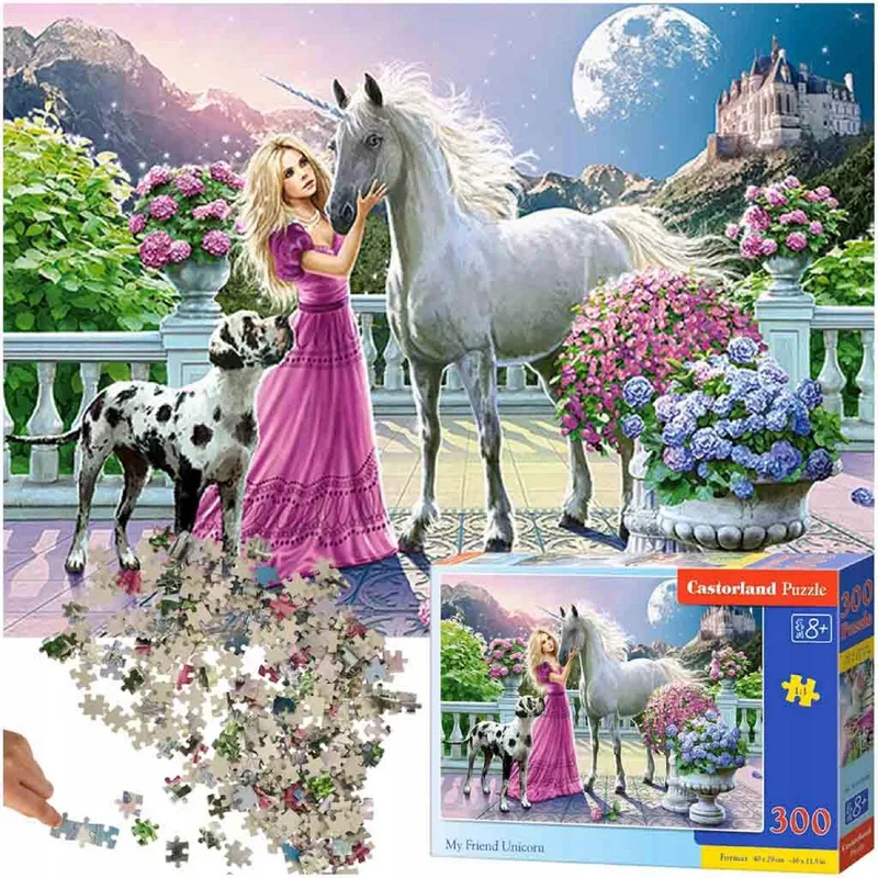 Unicorn Puzzelset 300 Stuks - Educatieve Puzzel voor Meisjes von Castorland, Ausgabe Mehrfarbig – Schachtel