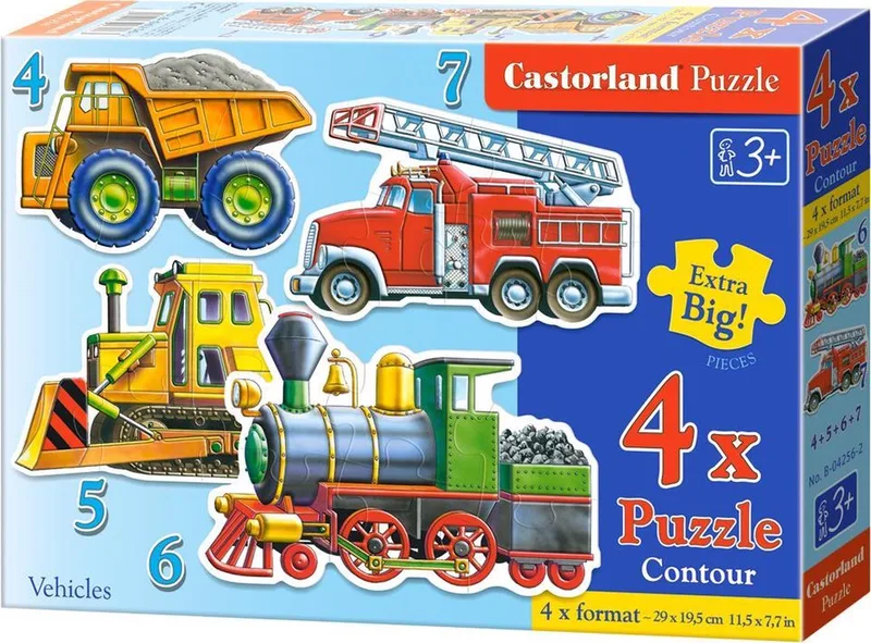 Vehicles (4/5/6/7 stukjes ) de Castorland, édition Multicolore – boîte