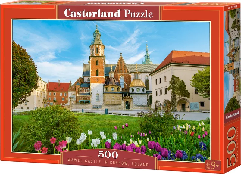 Wawel Castle in Krakow, Poland – Puzzel – 500 stukjes – Satijnen afwerking – Perfecte pasvorm – Europese kwaliteit from Castorland, Wawel Castle in Krakow, Poland edition – box