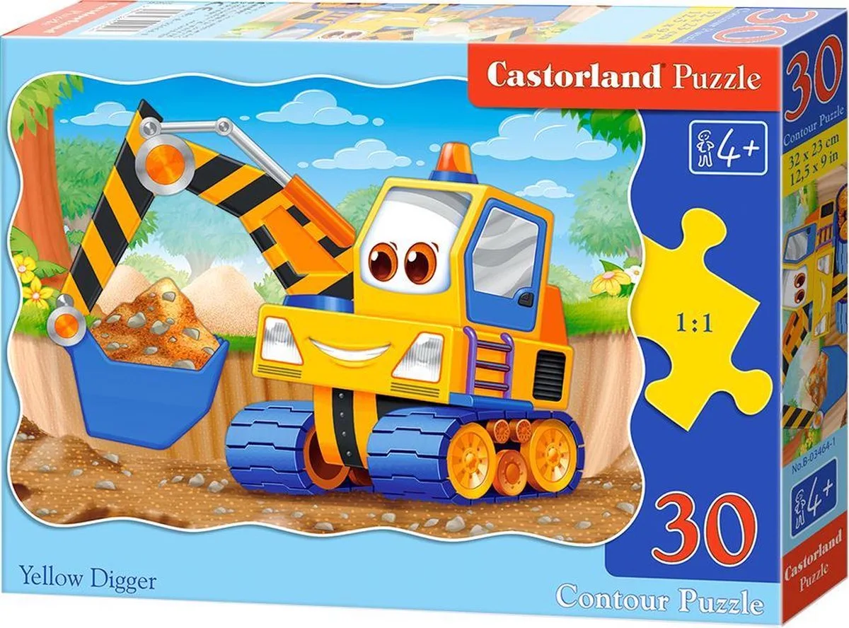 Yellow Digger - 30 stukjes van Castorland, editie Blauw – doos