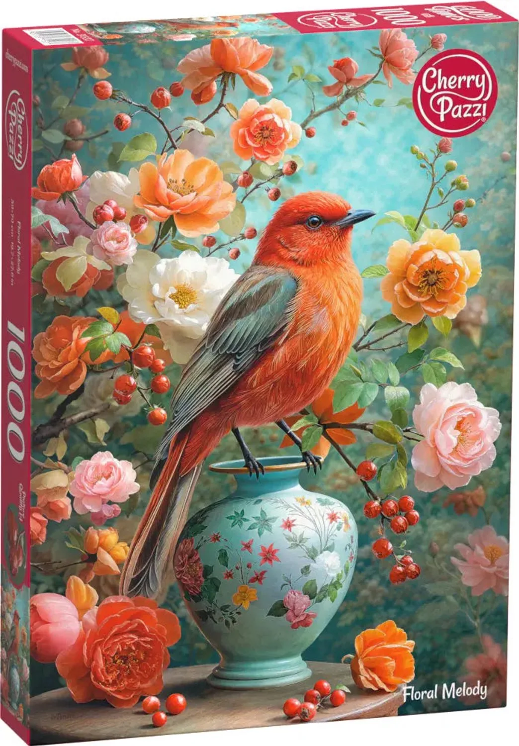 Floral Melody Puzzel 1000 Stukjes fra Cherry Pazzi, Flerfarvet-udgave – æske