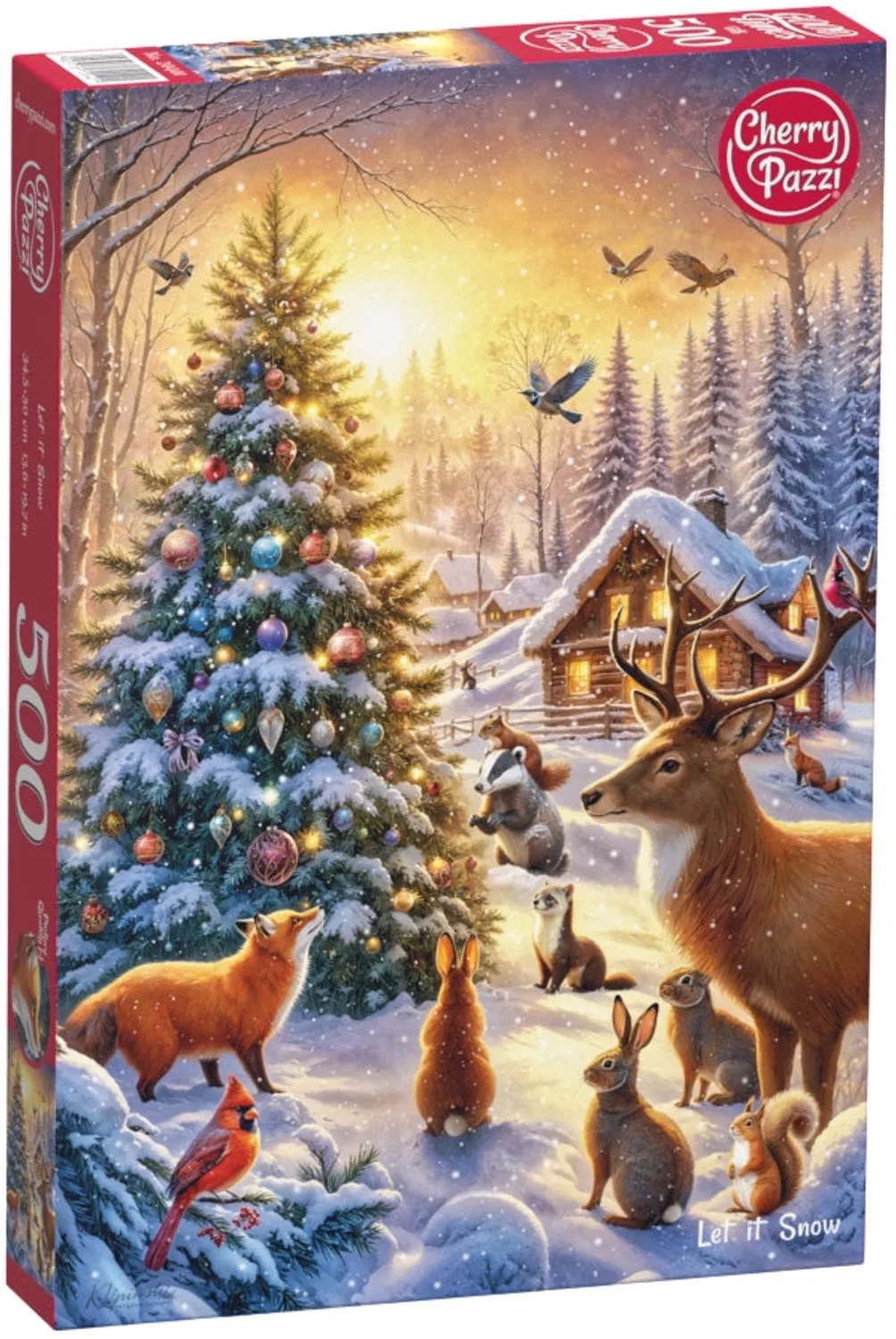 Let it Snow Puzzel 500 Stukjes de Cherry Pazzi, édition Multicolore – boîte
