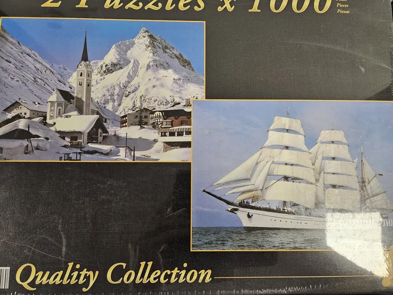 2 puzzels x 1000 Quality Collection - Sacre Coeur Parijs & Tower Bridge Londen van Clementoni – doos
