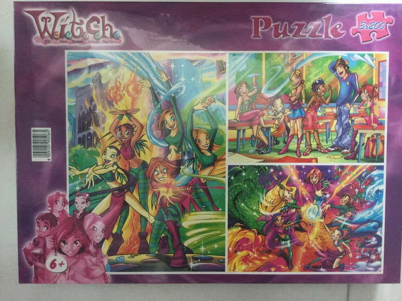 3 Legpuzzels van 200 Stukjes - Witch van Clementoni – doos