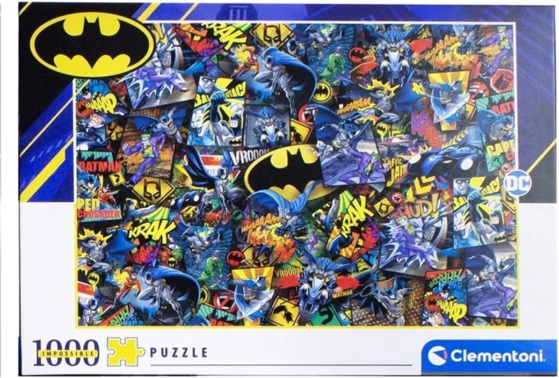 Batman - Puzzel - 1000 stukjes - 28x37cm van Clementoni, editie Meerkleurig – doos