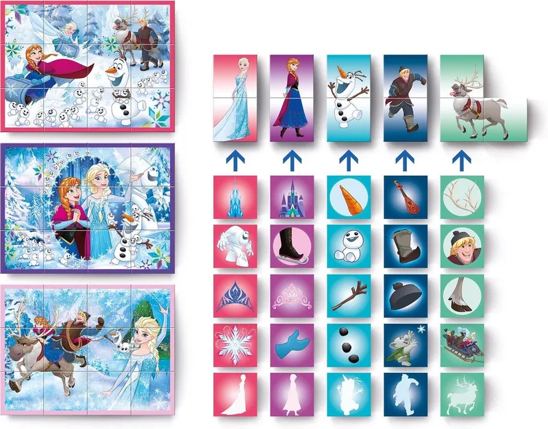 Blokken 12 Multi Play Frozen van Clementoni, editie Meerkleurig – doos