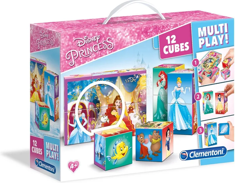 Blokken 12 Multi Play Prinses van Clementoni, editie Meerkleurig – doos
