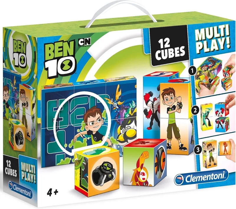 Blokkenpuzzel Ben 10 Junior 18 Cm Hout 6-delig van Clementoni, editie Meerkleurig – doos