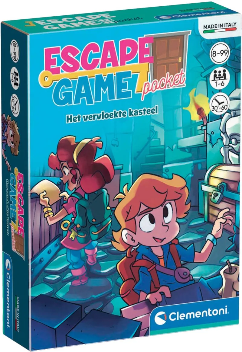 Bordspel - Escape Game - Het Vervloekte Kasteel - Gezelschapsspel voor Familie - Kinderen vanaf 8 Jaar from Clementoni – box
