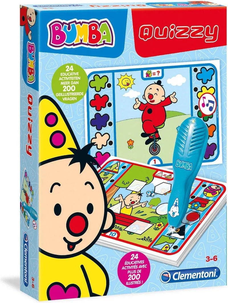 Bumba Quizzy - Educatief Spel - Met Wonderpen - Leer over Vormen, Kleuren, Cijfers en Meer- 3-6 jaar van Clementoni, editie Multi Kleur – doos