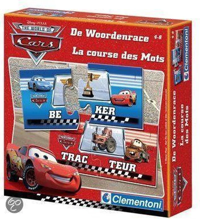 Cars Woordenrace van Clementoni, editie Rood – doos