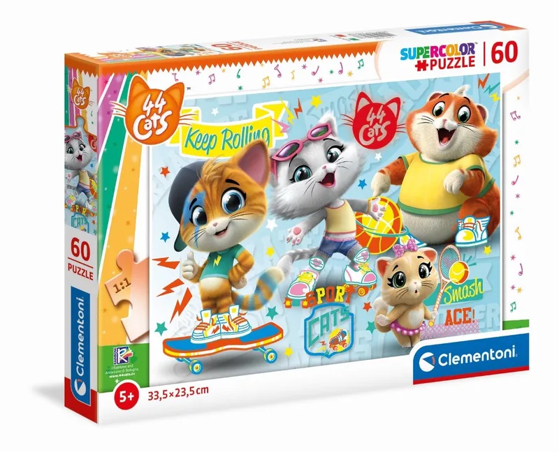 CATS PUZZEL 60 STUKJES van Clementoni, editie Meerkleurig – doos