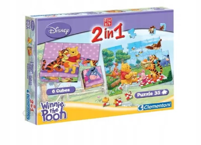 Clementoni 11675 Kubuś Puchatek Puzzle i Klocki from Clementoni – box