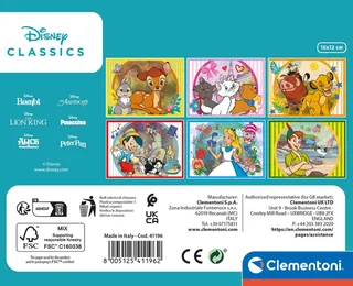 Clementoni - 12 Blokken Puzzel - 6 afbeeldingen - Vanaf 3 jaar from Clementoni, Disney Classic edition – box 3 of 5