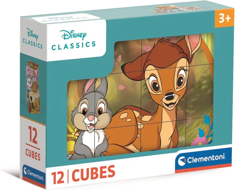 Clementoni - 12 Blokken Puzzel - 6 afbeeldingen - Vanaf 3 jaar from Clementoni, Disney Classic edition – box 1 of 5