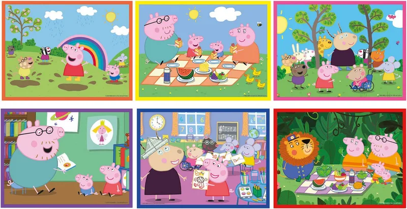 Clementoni - 12 Blokken Puzzel - 6 afbeeldingen - Vanaf 3 jaar from Clementoni, Peppa Pig edition – box 3 of 5