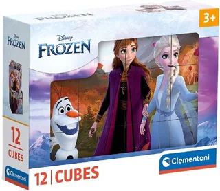 Clementoni - 12 Blokken Puzzel - Disney - 6 afbeeldingen - Vanaf 3 jaar fra Clementoni, Frozen-udgave – æske 1 af 5