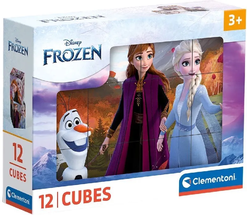 Clementoni - 12 Blokken Puzzel - Disney - 6 afbeeldingen - Vanaf 3 jaar fra Clementoni, Frozen-udgave – æske 1 af 5