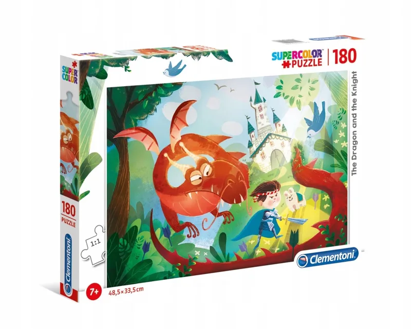 Clementoni 180-delige Puzzel: De Draak en de Ridder from Clementoni, Multicolour edition – box