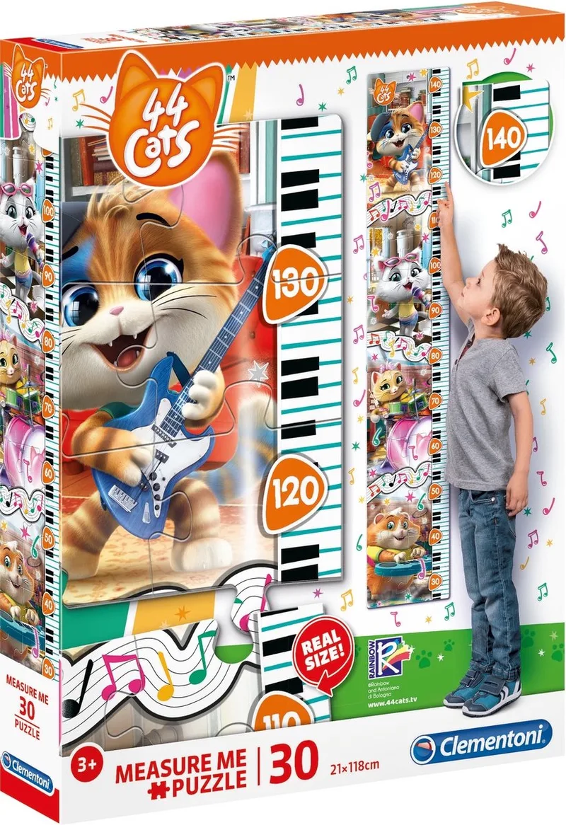 Clementoni 30-delige Groeimeter Puzzel 44 Katten from Clementoni, Multicolour edition – box