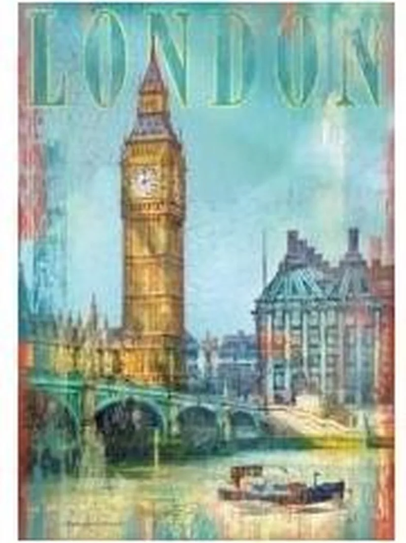 Clementoni 37035 Puzzel Big Ben met Houteffect 500 stukjes van Clementoni, editie Meerkleurig – doos
