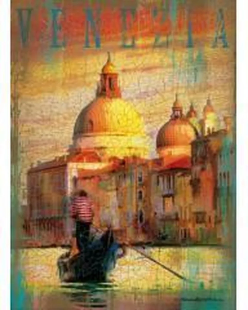 Clementoni 37037 Puzzel Venezia met Houteffect 500 stukjes van Clementoni, editie Multi-coloured – doos