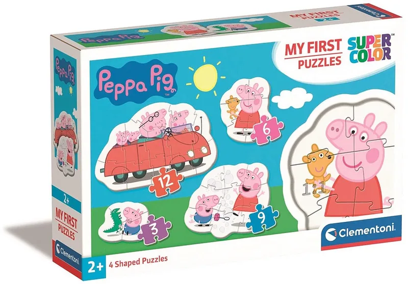 Clementoni - 4 puzzels in 1 - 3,6,9 en 12 stukjes - Peppa Pig - Puzzel Voor Kinderen - Vanaf 2 jaar van Clementoni, editie Meerkleurig – doos