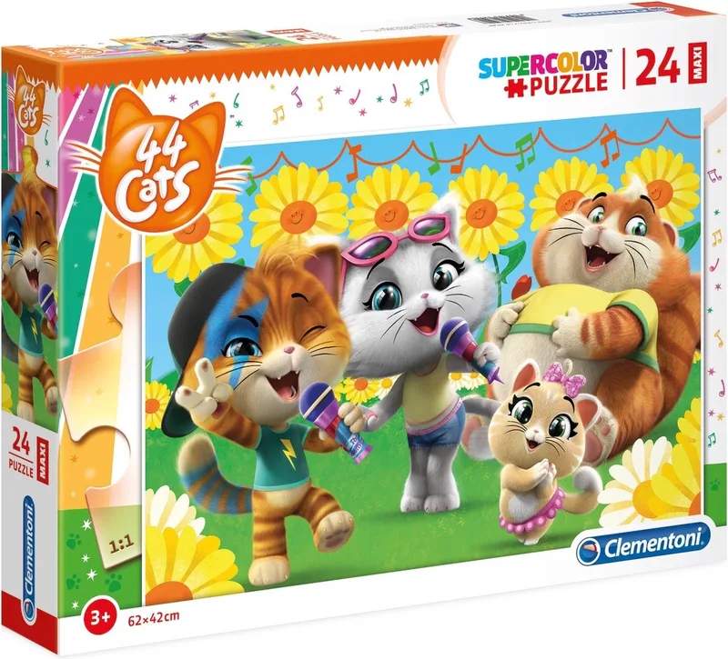 Clementoni 44 Koty Maxi Puzzel 24 Stuks, 3+ Jaar van Clementoni, editie Meerkleurig – doos
