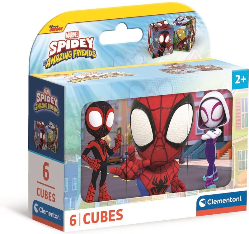 Clementoni - 6 Blokken Puzzel - and his Amazing Friends - 6 afbeeldingen - Vanaf 2 jaar from Clementoni, Spidey edition – box 1 of 5