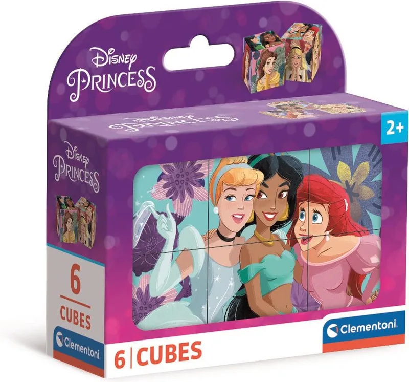 Clementoni - 6 Blokken Puzzel - Disney Prinsessen - 6 afbeeldingen - Vanaf 3 jaar från Clementoni, utgåva Princess – kartong 1 av 6