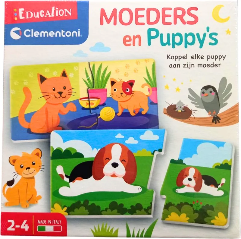 clemetoni education moeders en puppy's - moeders en puppy's - educatief - spel - cognitief - kinderen - clementoni van Clementoni, editie Multi – doos