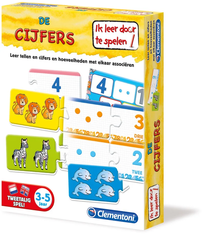 De Cijfers - Ik leer door te spelen - Educatief spel - Vanaf 3 jaar de Clementoni, édition Multicolor – boîte