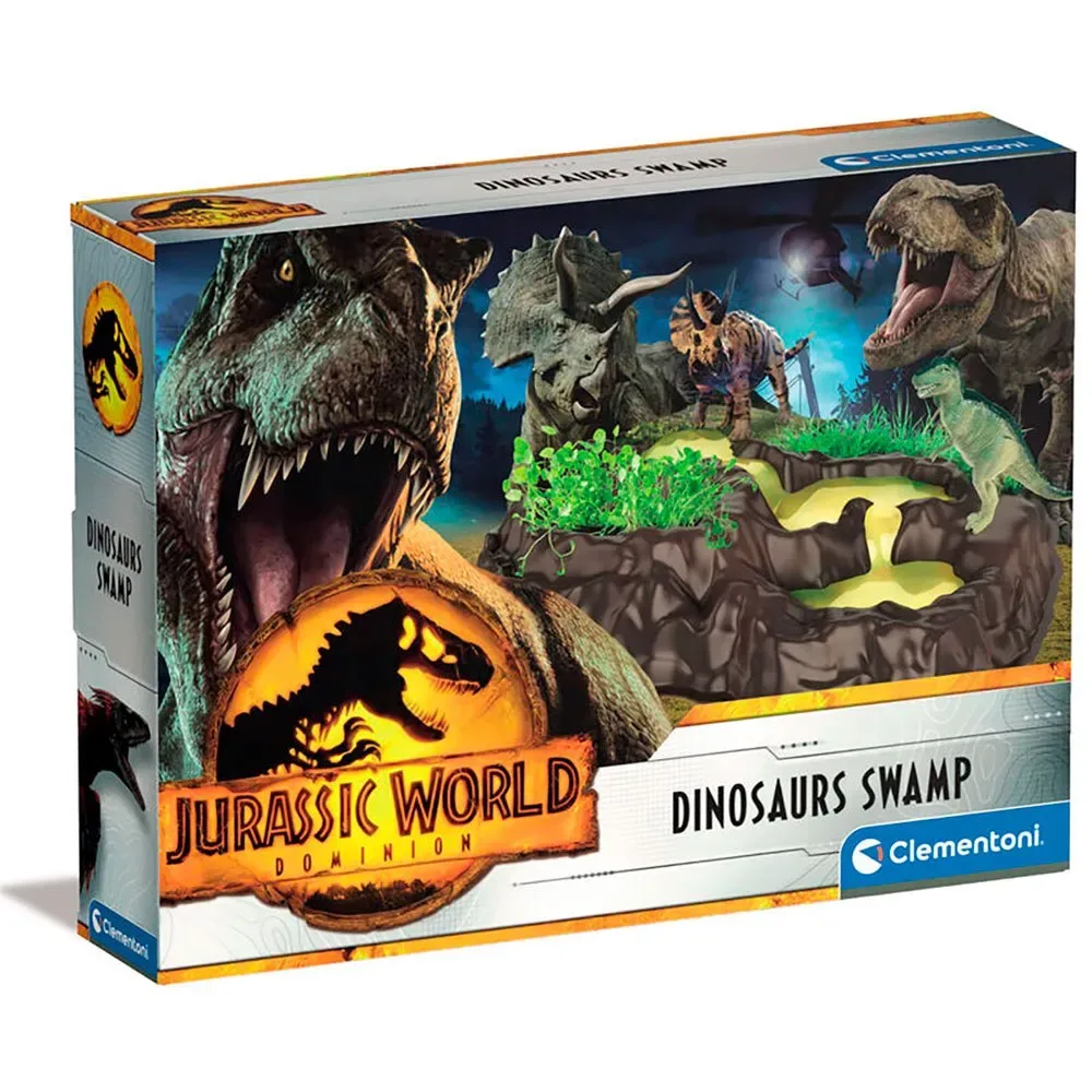 Dinosaurussen Moeras Jurassic World från Clementoni – kartong