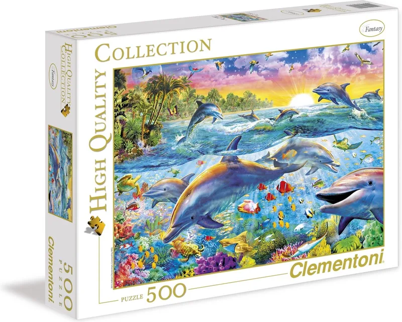 Dolphin Paradise Legpuzzel 500 stuk(s) Onder water van Clementoni, editie Meerkleurig – doos