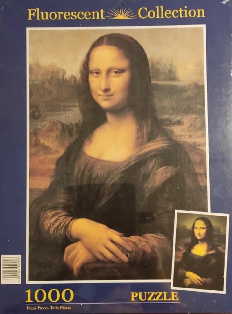 Fluorescent Collection Mona Lisa puzzel 1000 stukjes van Clementoni – doos