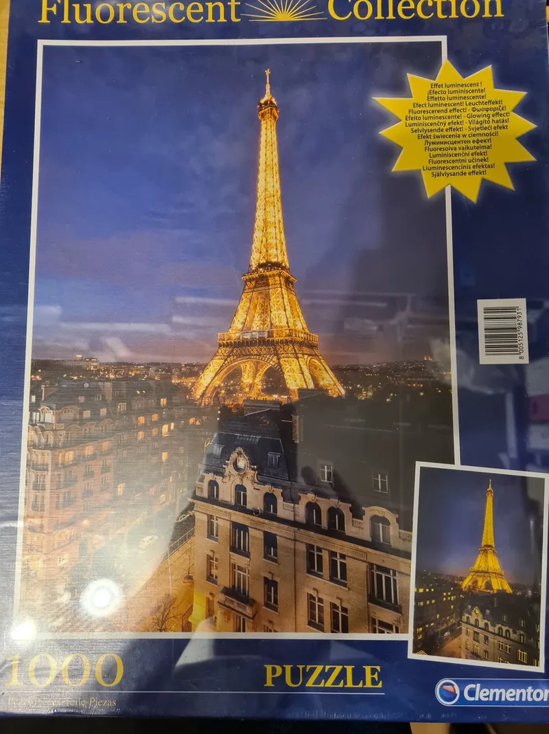 Fluorescent Puzzel Eiffeltoren Parijs van Clementoni, editie Meerkleurig – doos