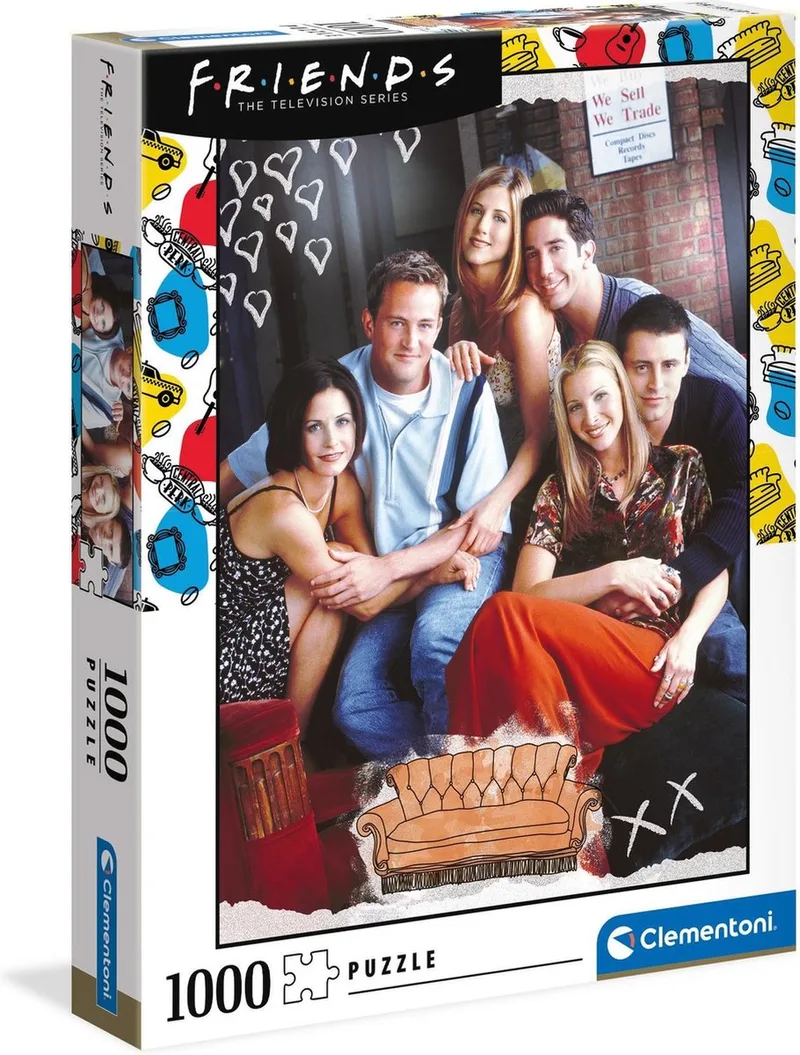 Friends Central Perk Puzzle 1000 Stukken van Clementoni, editie Meerkleurig – doos
