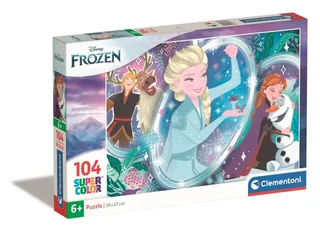 le Puzzle européen Made in Italie Puzzle Pièces XXL - Frozen - 100 à 149 pièces de Clementoni, édition Multicolore – boîte 2 sur 2