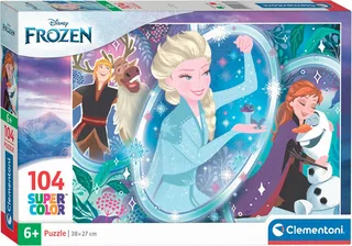 le Puzzle européen Made in Italie Puzzle Pièces XXL - Frozen - 100 à 149 pièces de Clementoni, édition Multicolore – boîte 1 sur 2