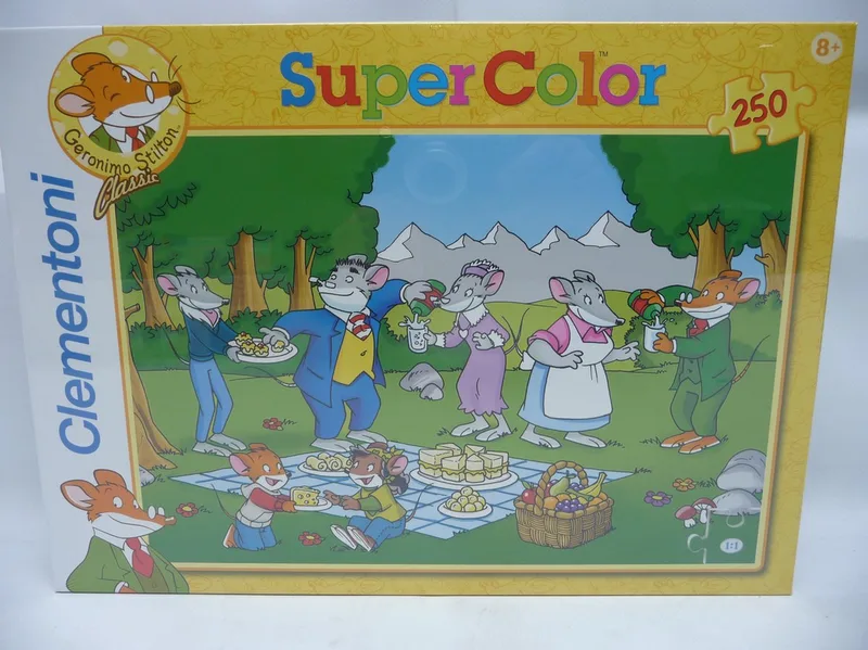 Geronimo Stilton Super Color puzzel - 250 stukjes from Clementoni, Multicolour edition – box