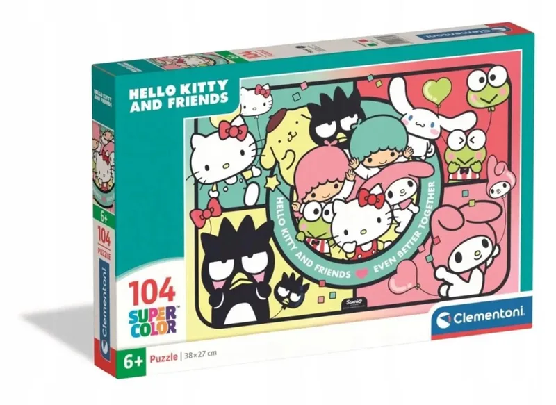 Hello Kitty Super Color Puzzel 104 Stukjes van Clementoni – doos