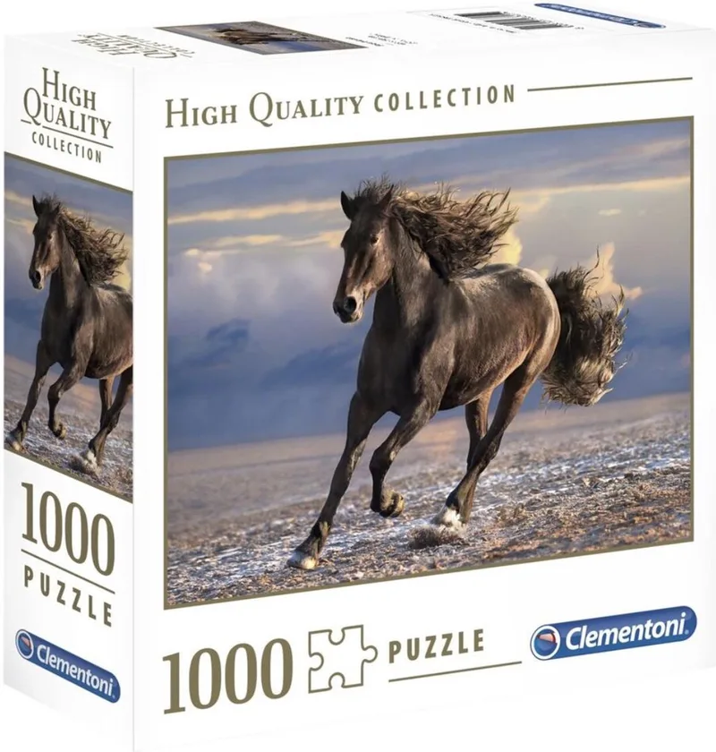 HIGH QUALITY COLLECTION FREE HORSE PUZZEL van Clementoni, editie Bruin – doos