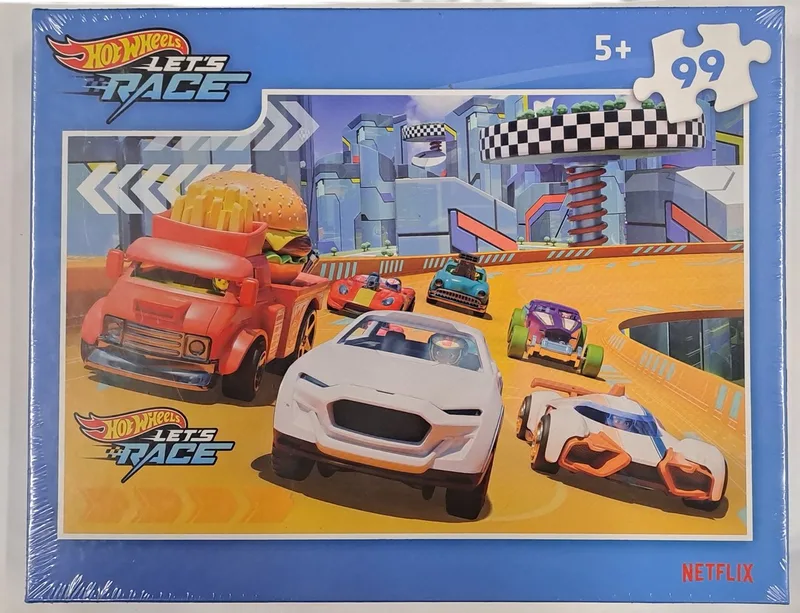 Hot Wheels Puzzel Let's Race 99 stukjes van Clementoni, editie Meerkleurig – doos