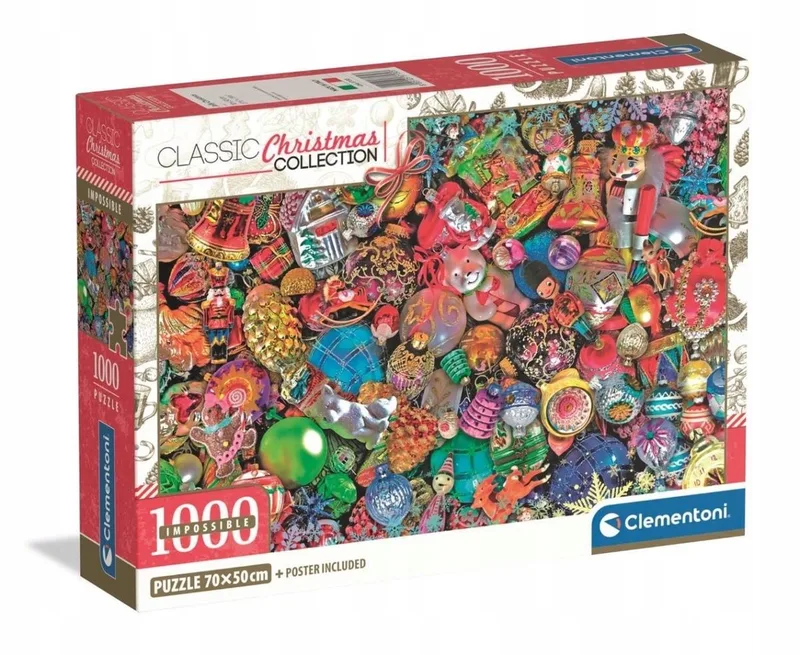 Impossible Xmas Jolly Christmas Puzzel 1000 Stukken van Clementoni, editie Meerkleurig – doos