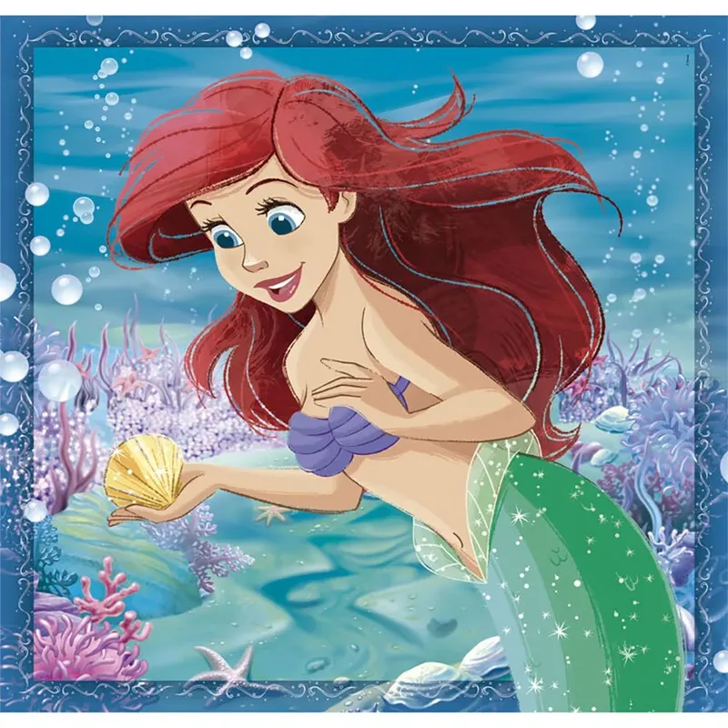 Jigsaw Puzzle Super Color Square Disney Princess 3x48pcs. 2D Puzzels von Clementoni – Schachtel