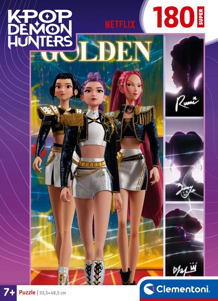 K-Pop Demon Hunters Puzzel 180 Stukjes van Clementoni Supercolor - Kpop Huntrix Legpuzzel - K Pop Cadeau voor Kinderen vanaf 6 Jaar von Clementoni, Ausgabe Mehrfarbig – Schachtel 5 von 5
